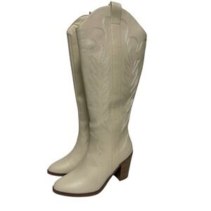 Altar'd State Jewel Cream Western-Style Boots Women's 7